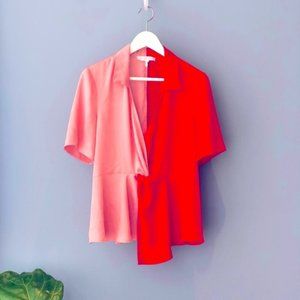 BCBGeneration Satin Twist Front Blouse